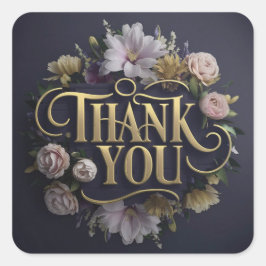 Floral Vierkante Sticker