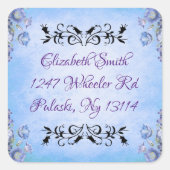 Floral Vierkante Sticker (Voorkant)