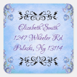 Floral Vierkante Sticker