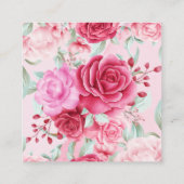  Floral Vierkante Visitekaartje (Achterkant)