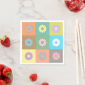 Floral vierkanten patroon servet (Insitu)