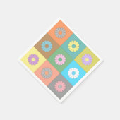 Floral vierkanten patroon servet (Hoek)