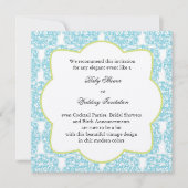 Floral Vine Medallion Invitation Kaart (Voorkant)