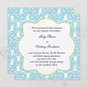 Floral Vine Medallion Invitation Kaart (Voorkant / Achterkant)