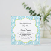 Floral Vine Medallion Invitation Kaart (Staand voorkant)