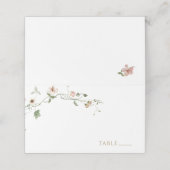 Floral Vine Naam Plaats Kaarten Plaatskaartje (Buitenkant ongevouwen)