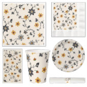 Floral Vine Pattern Paper Gastenhanddoek Servet