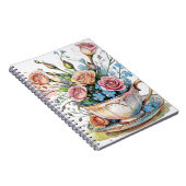 Floral Vine Pattern – Waterverf Boho kunst Notitieboek (Rechterzijde)