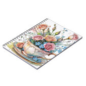 Floral Vine Pattern – Waterverf Boho kunst Notitieboek (Linkerzijde)