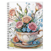 Floral Vine Pattern – Waterverf Boho kunst Notitieboek (Voorkant)