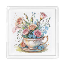 Floral Vine Pattern – Zachte Waterverf Boho kunst