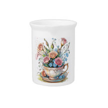 Floral Vine Pattern – Zachte Waterverf Boho kunst