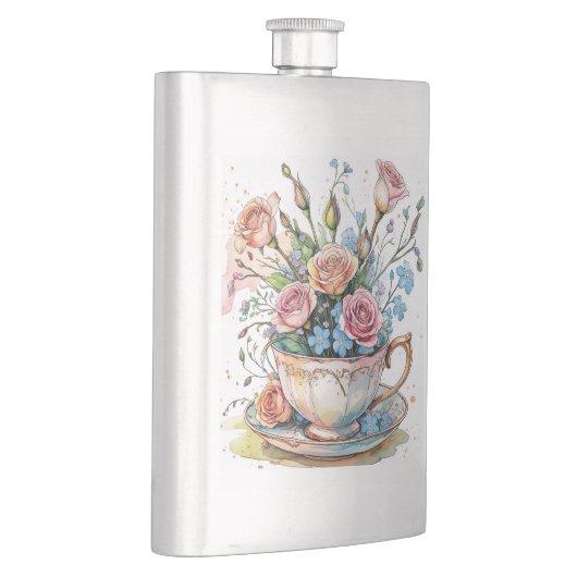 Floral Vine Pattern – Zachte Waterverf Boho kunst Flacon (Rechts)