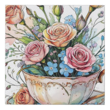 Floral Vine Pattern – Zachte Waterverf Boho kunst