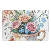 Floral Vine Pattern – Zachte Waterverf Boho kunst Kussensloop (Achterkant)