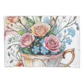 Floral Vine Pattern – Zachte Waterverf Boho kunst Kussensloop (Voorkant)