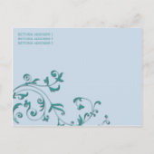 Floral Vine Save the Date Briefkaart (Achterkant)