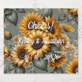 Floral Vine Sparkling Wijnetiket (Enkel label)