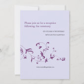 Floral Vine Wedding Invitations Kaart (Achterkant)