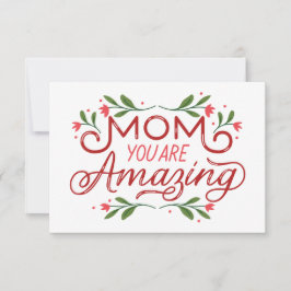 Floral Vines Boarder Mom je bent geweldig Bedankkaart