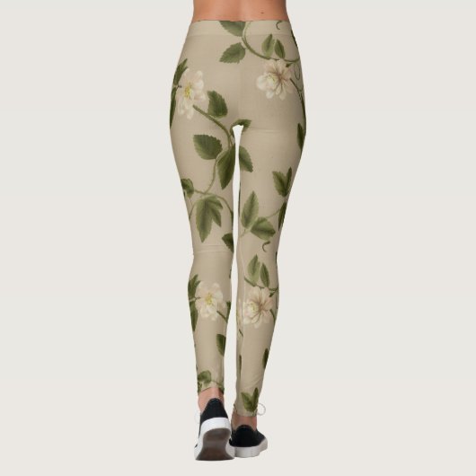 Floral Vines Pattern – Elegant Twisting Botanical  Leggings (Achterkant)