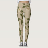 Floral Vines Pattern – Elegant Twisting Botanical  Leggings (Voorkant)