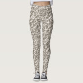 Floral Vines Pattern – Elegant Twisting Botanical  Leggings (Voorkant)