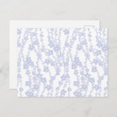 Floral Vines (White - Periwinkle) Briefkaart (Voorkant / Achterkant)