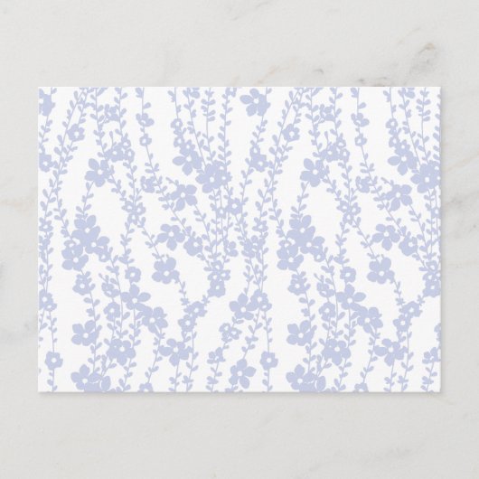 Floral Vines (White - Periwinkle) Briefkaart (Voorkant)
