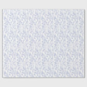 Floral Vines (White - Periwinkle) Cadeaupapier (Vlak)