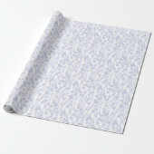 Floral Vines (White - Periwinkle) Cadeaupapier (Uitgerold)