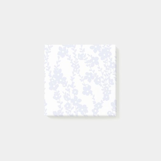 Floral Vines (White - Periwinkle) Post-it® Notes (Voorkant)
