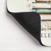 Floral Vintage Books Feminine Personalized Muismat (Hoek)