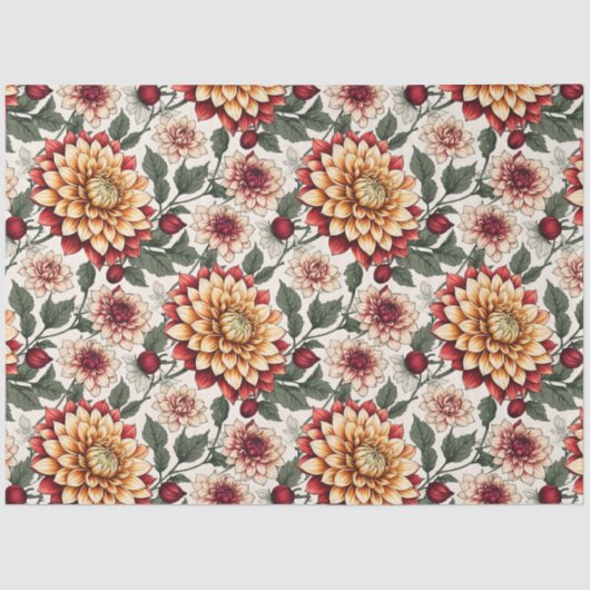 Floral Vintage Decoupage Elegant Rustic Tissuepapier (Voorkant)