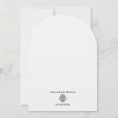 Floral Vintage Engagement Party Invitation Kaart (Achterkant)