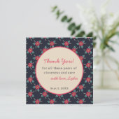 Floral Vintage Flat Thank You Card Bedankkaart (Staand voorkant)