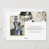 Floral Vintage kerstfoto Feestdagenkaart (Achterkant)