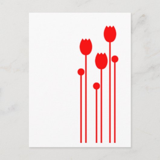 Floral Vintage rot red Briefkaart (Voorkant)