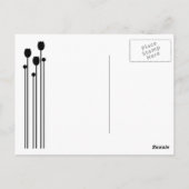 Floral Vintage schwarz Briefkaart (Achterkant)