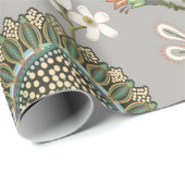 Floral Vintage seamless pattern. Botanical wallpap Cadeaupapier (Rol Hoek)