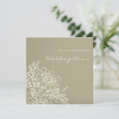 Floral Vintage Wedding Vow Renewal Uitnodiging (Staand voorkant)
