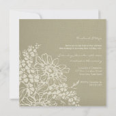 Floral Vintage Wedding Vow Renewal Uitnodiging (Achterkant)