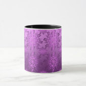 Floral Violet Design Retro Mok (Midden)