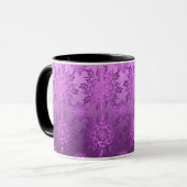 Floral Violet Design Retro Mok (Voorkant links)