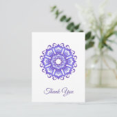 Floral violet mandala. briefkaart (Staand voorkant)