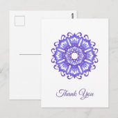 Floral violet mandala. briefkaart (Voorkant / Achterkant)