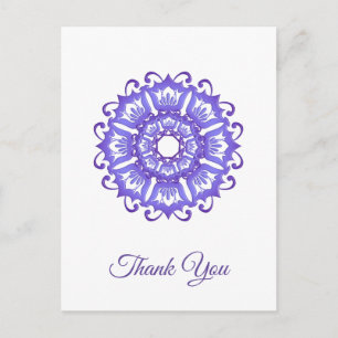 Floral violet mandala. briefkaart