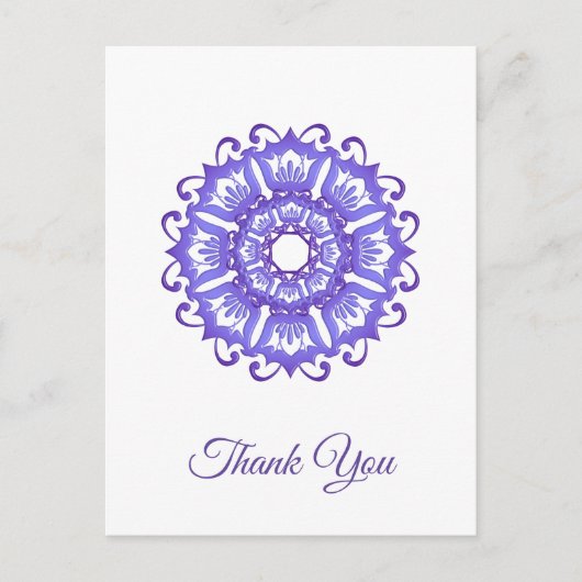 Floral violet mandala. briefkaart (Voorkant)