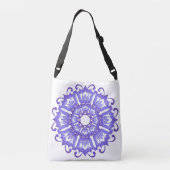 Floral violet mandala. crossbody tas (Achterkant)