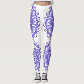Floral violet mandala. leggings (Voorkant)